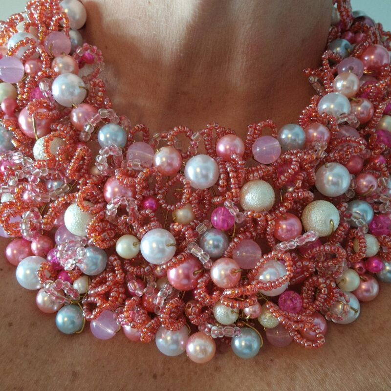 Halsband Rosa/Pastell