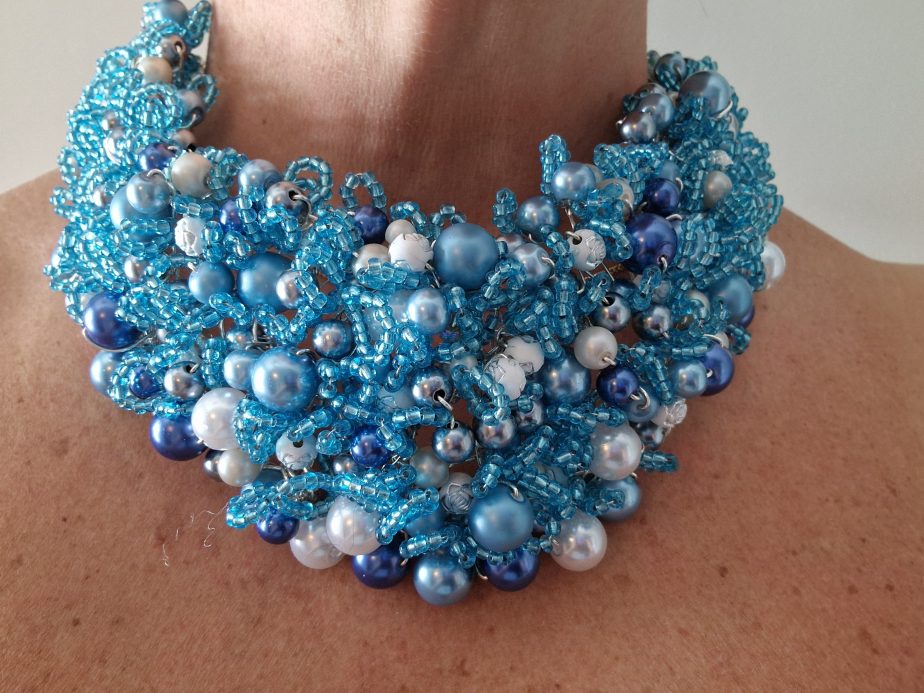 Halsband Blå/Grå